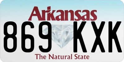 AR license plate 869KXK
