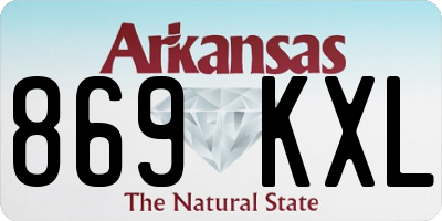 AR license plate 869KXL