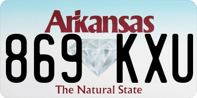AR license plate 869KXU