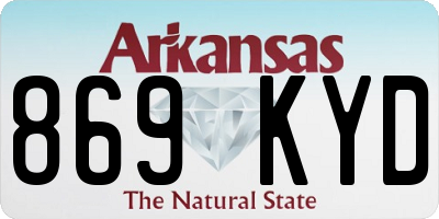 AR license plate 869KYD