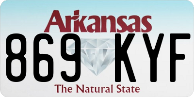 AR license plate 869KYF