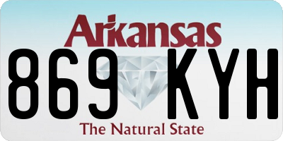 AR license plate 869KYH