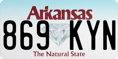 AR license plate 869KYN