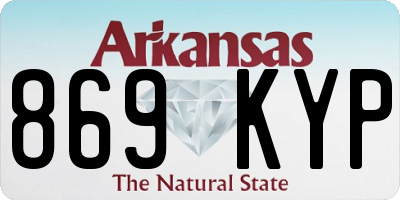 AR license plate 869KYP