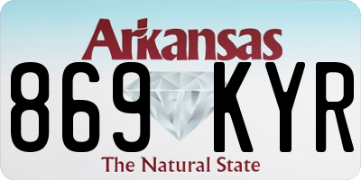 AR license plate 869KYR