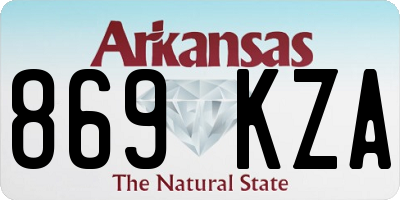AR license plate 869KZA