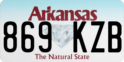 AR license plate 869KZB