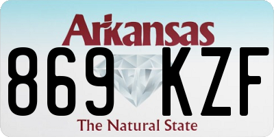 AR license plate 869KZF