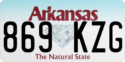 AR license plate 869KZG