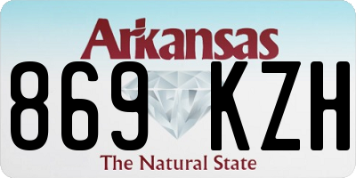 AR license plate 869KZH