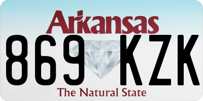 AR license plate 869KZK