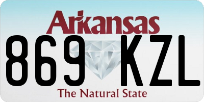 AR license plate 869KZL