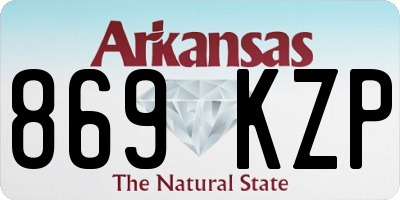 AR license plate 869KZP
