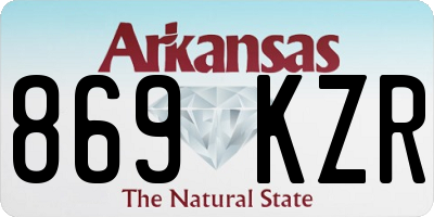 AR license plate 869KZR