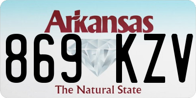 AR license plate 869KZV