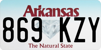 AR license plate 869KZY
