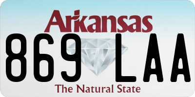 AR license plate 869LAA