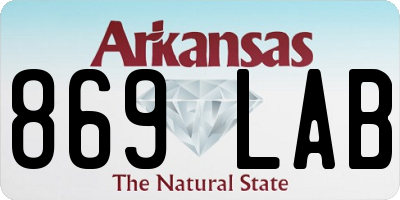 AR license plate 869LAB