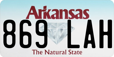 AR license plate 869LAH