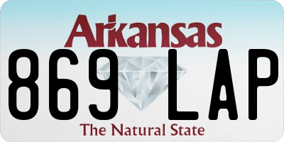 AR license plate 869LAP