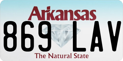 AR license plate 869LAV