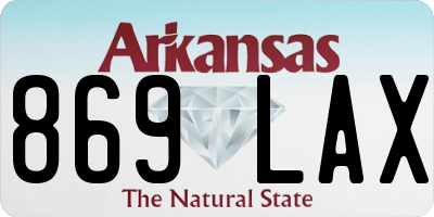 AR license plate 869LAX