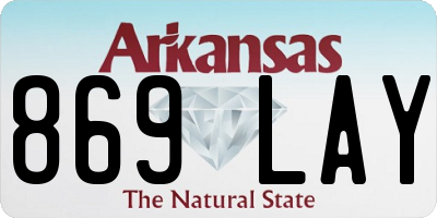 AR license plate 869LAY