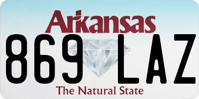 AR license plate 869LAZ