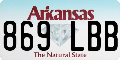 AR license plate 869LBB