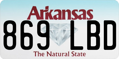 AR license plate 869LBD