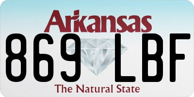 AR license plate 869LBF