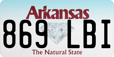 AR license plate 869LBI