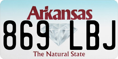 AR license plate 869LBJ