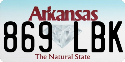 AR license plate 869LBK