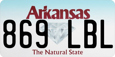 AR license plate 869LBL