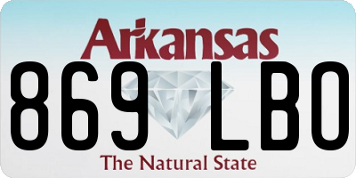 AR license plate 869LBO