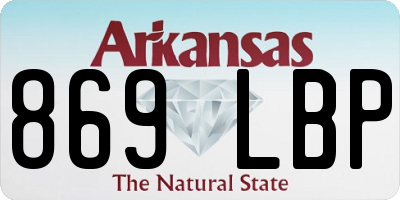 AR license plate 869LBP
