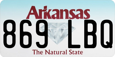 AR license plate 869LBQ