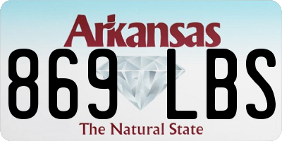 AR license plate 869LBS