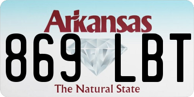 AR license plate 869LBT