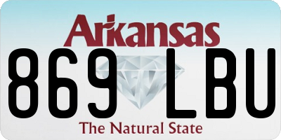 AR license plate 869LBU