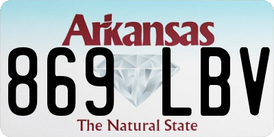 AR license plate 869LBV