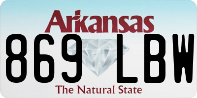 AR license plate 869LBW