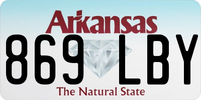 AR license plate 869LBY