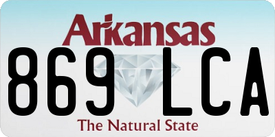 AR license plate 869LCA