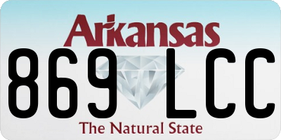 AR license plate 869LCC
