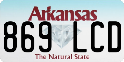 AR license plate 869LCD