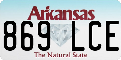 AR license plate 869LCE