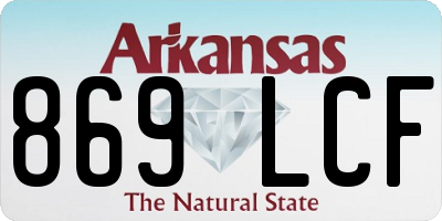 AR license plate 869LCF