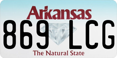AR license plate 869LCG
